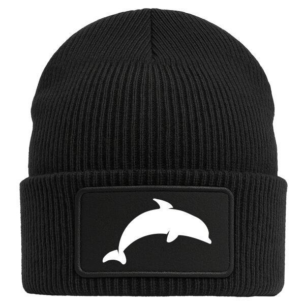 Beanie Delfin Silhouette Black Mütze