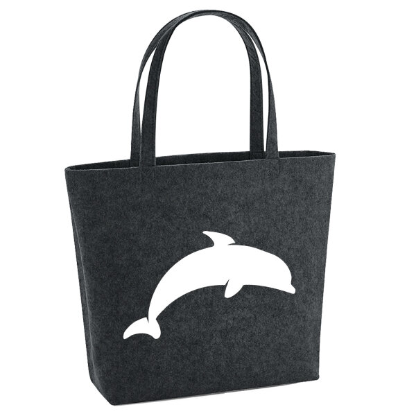 Filzshopper Delfin Silhouette 22 Liter Filztasche