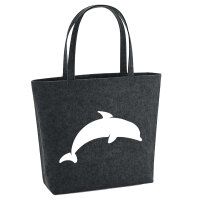 Filzshopper Delfin Silhouette 22 Liter Filztasche