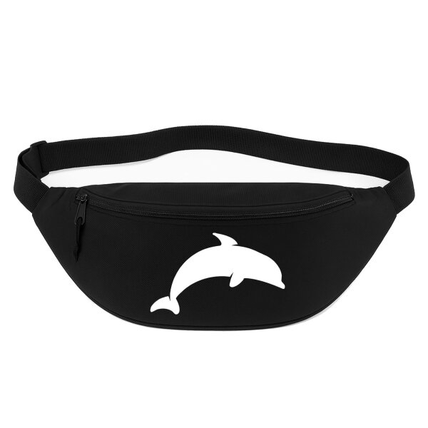 Bauchtasche Delfin Silhouette 2,5 Liter Black Crossbody Bag