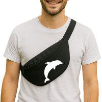 Bauchtasche Delfin Silhouette 2,5 Liter Black Crossbody Bag