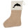 Weihnachtsstrumpf Delfin Silhouette Beige