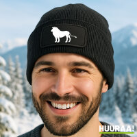 Beanie Löwe Silhouette Black Mütze