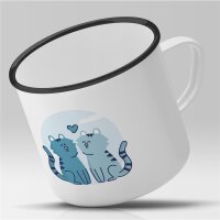 Emaille Tasse Katzen Vintage 300ml