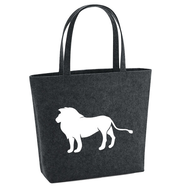 Filzshopper Löwe Silhouette 22 Liter Filztasche
