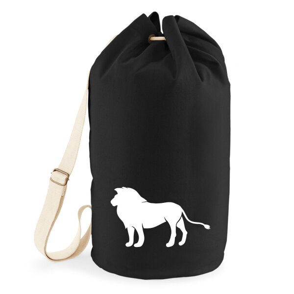 Seesack Löwe Silhouette 20 Liter Rucksack Black