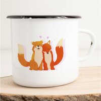 Emaille Tasse Füchs Vintage 300ml