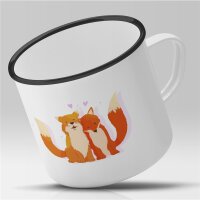 Emaille Tasse Füchs Vintage 300ml