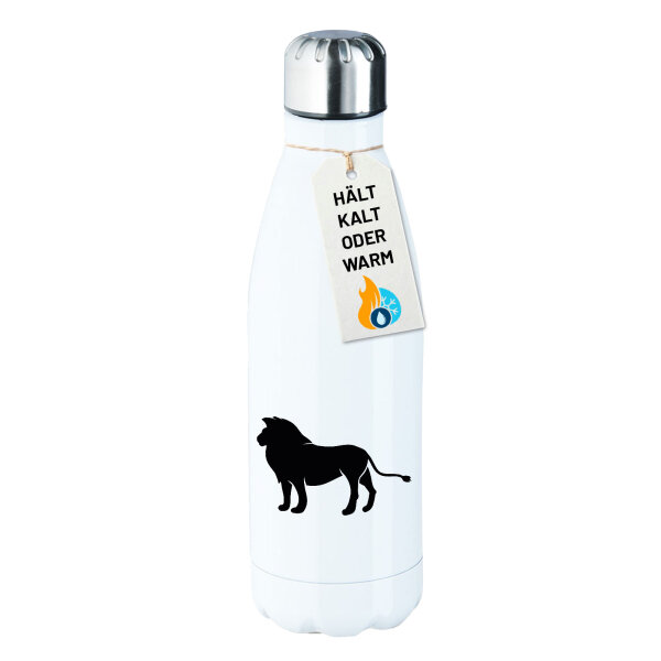 Edelstahl-Trinkflasche Löwe Silhouette 500ml Wasserflasche