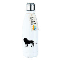 Edelstahl-Trinkflasche Löwe Silhouette 500ml Wasserflasche