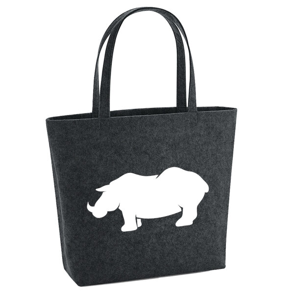 Filzshopper Nashorn Silhouette 22 Liter Filztasche