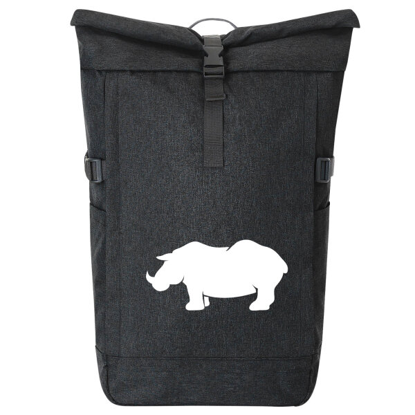 Kurierrucksack Nashorn Silhouette 30-44 Liter Black Melange