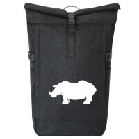 Kurierrucksack Nashorn Silhouette 30-44 Liter Black Melange