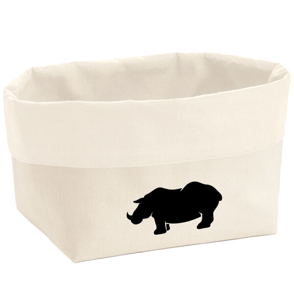 Organizer Nashorn Silhouette Aufbewahrungskorb
