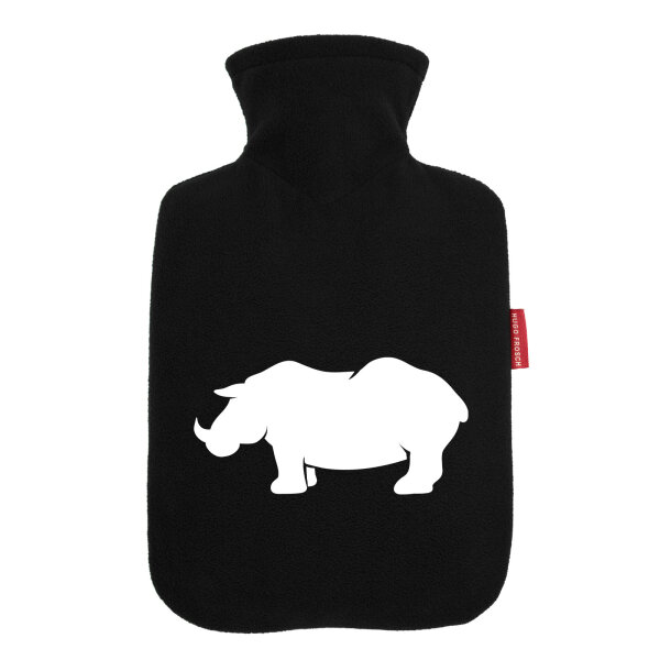 Wärmflasche Nashorn Silhouette