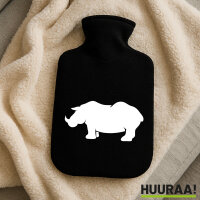 Wärmflasche Nashorn Silhouette