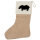 Weihnachtsstrumpf Nashorn Silhouette Beige