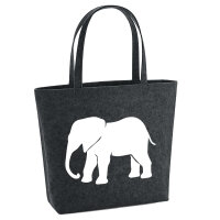 Filzshopper Elefant Silhouette 22 Liter Filztasche