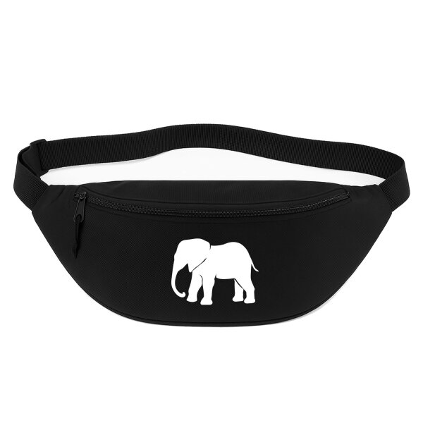 Bauchtasche Elefant Silhouette 2,5 Liter Black Crossbody Bag
