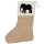 Weihnachtsstrumpf Elefant Silhouette Beige