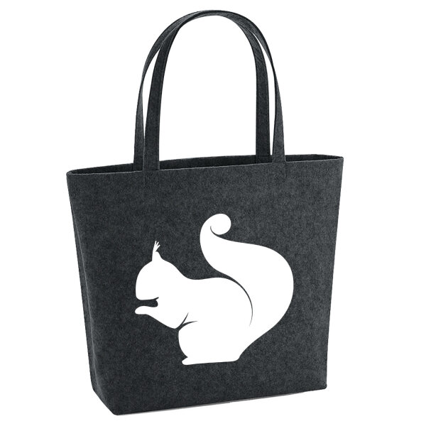 Filzshopper Eichhörnchen Silhouette 22 Liter Filztasche