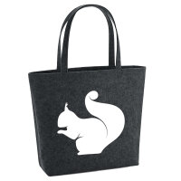 Filzshopper Eichhörnchen Silhouette 22 Liter Filztasche