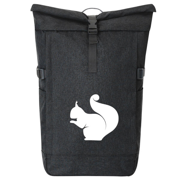 Kurierrucksack Eichhörnchen Silhouette 30-44 Liter Black Melange