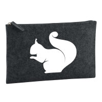 Kulturbeutel Eichhörnchen Silhouette 1 Liter Filz...