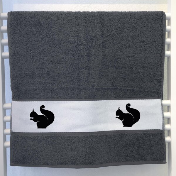 Handtuch Eichhörnchen Silhouette 50x100cm