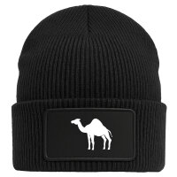 Beanie Dromedar Kamel Silhouette Black Mütze