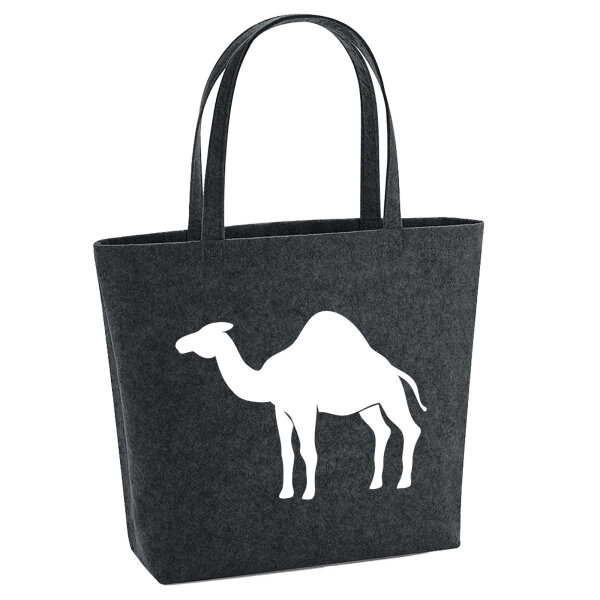 Filzshopper Dromedar Kamel Silhouette 22 Liter Filztasche