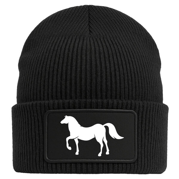 Beanie Pferd Silhouette Black Mütze