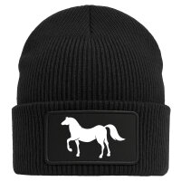 Beanie Pferd Silhouette Black Mütze