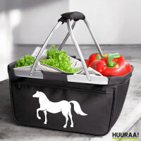 Einkaufskorb faltbar Pferd Silhouette 20 Liter Tragekorb...