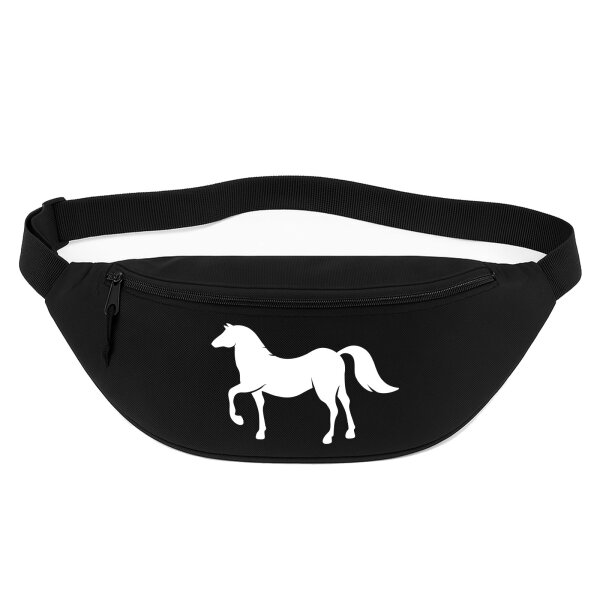 Bauchtasche Pferd Silhouette 2,5 Liter Black Crossbody Bag