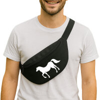 Bauchtasche Pferd Silhouette 2,5 Liter Black Crossbody Bag