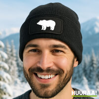 Beanie Bär Silhouette Black Mütze