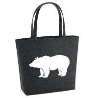 Filzshopper Bär Silhouette 22 Liter Filztasche