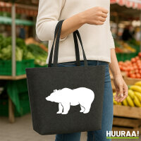 Filzshopper Bär Silhouette 22 Liter Filztasche