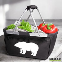 Einkaufskorb faltbar Bär Silhouette 20 Liter...