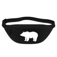 Bauchtasche Bär Silhouette 2,5 Liter Black Crossbody...