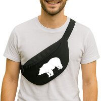 Bauchtasche Bär Silhouette 2,5 Liter Black Crossbody...