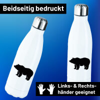 Edelstahl-Trinkflasche Bär Silhouette 500ml...