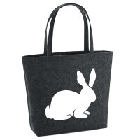 Filzshopper Hase Kaninchen Silhouette 22 Liter Filztasche
