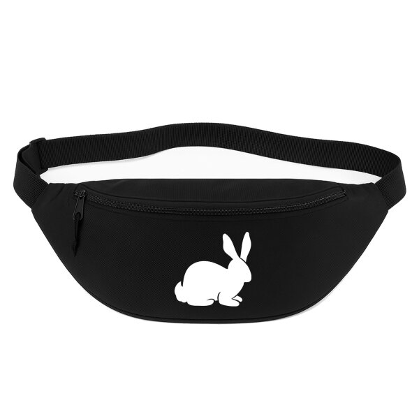 Bauchtasche Hase Kaninchen Silhouette 2,5 Liter Black