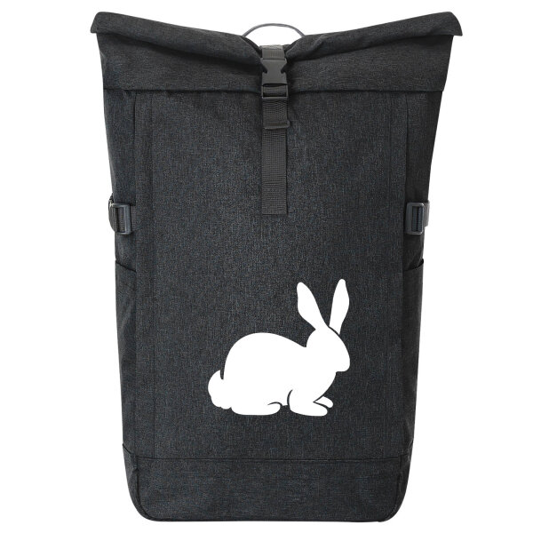 Kurierrucksack Hase Kaninchen Silhouette 30-44 Liter Black Melange