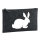 Kulturbeutel Hase Kaninchen Silhouette 1 Liter Filz Charcoal Kosmetiktasche