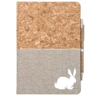 Notizbuch A5 Hase Kaninchen Silhouette 80 Blatt inkl....