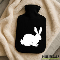 Wärmflasche Hase Kaninchen Silhouette