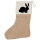 Weihnachtsstrumpf Hase Kaninchen Silhouette Beige